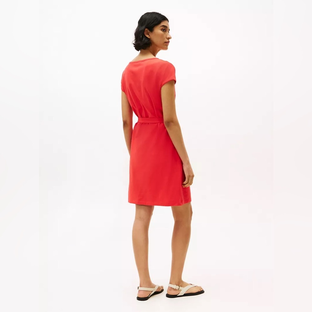 Brand New Tommy Hilfiger Women’s Coral Belted Stretch T-Shirt Dress, Size M, NWT - Picture 4 of 7